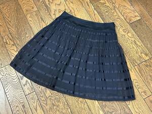 A2460 Untitled UNTITLED*chu-ru gathered skirt lady's 2 black side fastener 