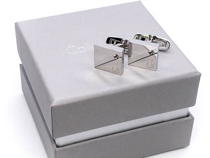  new goods prompt decision *CK Calvin Klein cuffs box attaching * box none cat pohs possible / genuine article /Calvin Klein/ cuff links / silver ck10