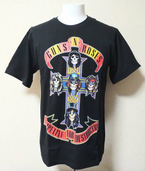 送料無料　【Lサイズ】ガンズ＆ローゼス　Tシャツ　 Guns N' Roses　アペタイトフォーディストラクション　ロックバンド　ファンスマ