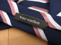 【Y】マッキントッシュ Water repellent 撥水加工 シルク ネクタイ 日本製 レジメンタストライプ_画像5