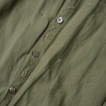 GREG LAUREN グレッグローレン ARMY TENT STUDIO SHIRT アーミー テント スタジオ シャツ Size2 バンドカラー ノーカラー_画像5