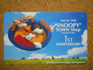 mang* Snoopy Town Yokohama 1st телефонная карточка 