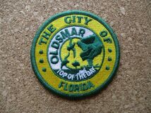 80s アメリカ フロリダTHE CITY OF FLORIDAオールズマーOLDSMARワッペン/ビンテージPATCH観光お土産スーベニア旅行USAパッチ D9_画像1