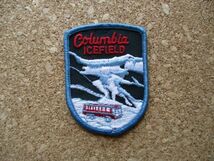 80s カナダCOLUMBIA ICEFIELDビンテージ刺繍ワッペン/雪山スキーCANADIAN ROCKIES登山カナディアンロッキー観光PATCHバス土産カスタム D②_画像1