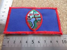 70s グアム GUAM ビンテージ ワッペン ヨット/ヤシ横振り刺繍サーフィン観光ビーチPATCHリゾートUSA旅行スーベニア D10_画像9