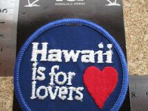 80s ハワイ HAWAII is for lovers ラブ ビンテージ ワッペン/サーフィンPATCH観光ICIお土産HONOLULUスーベニア旅アメリカUSAパッチSURF D10_画像10
