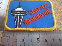 70s スペースニードルSPACE NEEDLE ワシントンSEATTLEシアトルWASHINGTONワッペン/ビンテージ万博アメリカVintageスーベニアPATCH土産 D10_画像8