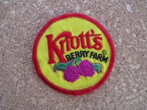 70s ナッツベリーファームKnott’sBERRY FARMワッペン/カリフォルニア遊園地Vintage観光ビンテージ スーベニア土産アップリケUSAパッチ D10