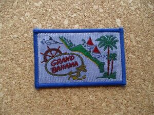 80s GRAND BAHAMAグランド バハマ島 ワッペン/西インド諸島Vintage観光ビンテージ旅行スーベニア土産アップリケPATCHパッチ D11