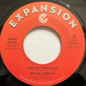 新品 7”★ Sylvia Striplin - Give Me Your Love ★ オルガンバー サバービア フリーソウル レコード muro kiyo koco funk45 レアグルーヴ