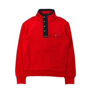 POLO BY RALPH LAUREN ハーフジップスウェット S レッド コットン TALONジップ