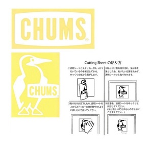 チャムス カッティングステッカー 2枚セット CH62-1484 CH62-1547 White 新品 防水素材