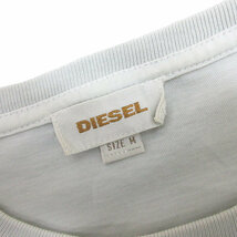 k■ディーゼル/DIESEL ロゴプリント ロングスリーブTシャツ【M】薄灰色/MENS■4【中古】_画像2