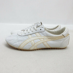 y■日本製【24cm】アシックス タイガー/ASICS tigerレザースニーカー■白LADIES/80年代レトロ/22【中古】