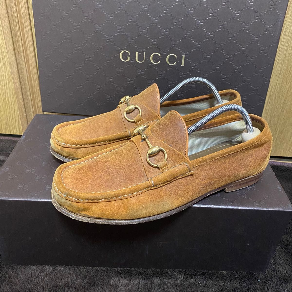 定価約11万円】国内直営店購入 GUCCI グッチ モカシン スエード ビット