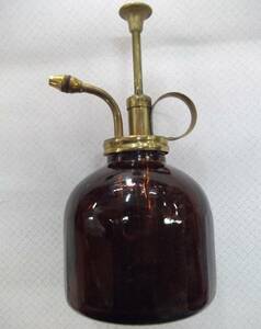 [ postage : Sagawa 60 size ] glass made sprayer ITEM NO.ATE/211 tea color / Brown [ sprayer. spray. antique ]