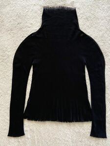 A.POC INSIDE ISSEY MIYAKE size2 ブラックデザイントップス ハイネック 切り替え インサイド イッセイミヤケ