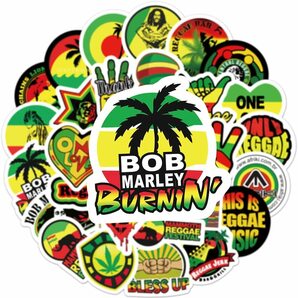 ラスタ ラスタカラー Rastafarian color エチオピア ジャマイカ 陽気 赤 黄 緑 カラフル シール ステッカー50枚HQの画像7