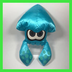 N-2421☆ スプラトゥーン　水色のイカ　2015　Nintendo　株式会社サンアート　ぬいぐるみ　商品タグ付き　魚　いか　ゲームキャラクター