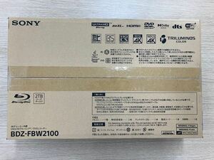 SONY BDZ-FBW2100 4Kチューナー内蔵 Ultra HDブルーレイ/DVDレコーダー 2TB ソニー 新品未開封未使用品