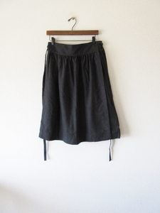 ORDINARY FITS / オーディナリーフィッツ ウールラップスカート 0 CHARCOAL GRAY * レディース 巻きスカート