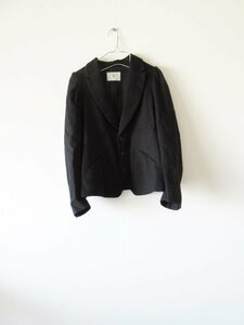 未使用 2022AW GASA＊ / ガサ さかさま小路 Linen Wool Herringbone Jacket F fog black * ジャケット リネン ウール コート