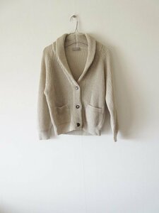 美品 2020 MARGARET HOWELL / マーガレットハウエル 578-0164601 CHUNKY LINEN Ⅱ BEIGE * カーディガン リネン