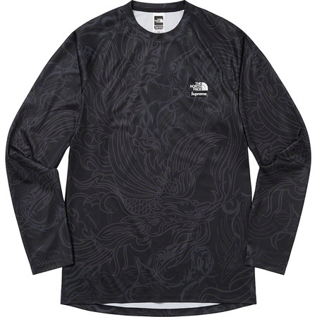 Supreme × The North Face 22FW Week7 Base Layer L/S Top Black Dragon Medium オンライン購入 国内正規タグ付 ロングTシャツ 黒 Mサイズ