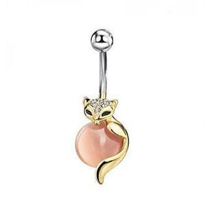  lovely fox. navel pierce ( pink )
