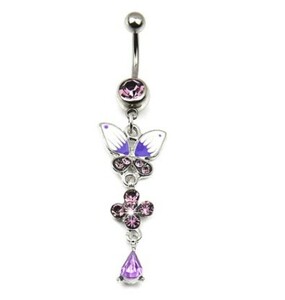  purple butterfly butterfly three ream navel pierce 