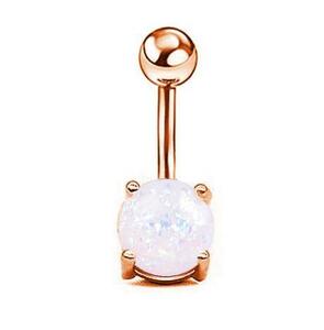  Celeb feeling turquoise gem navel piercings ( white )