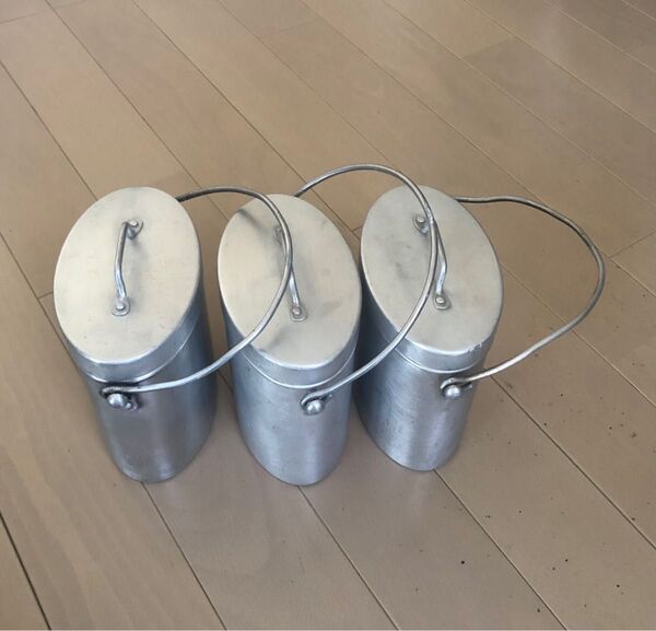 アルミ はんごう 3個セット ミニ 容器 フランス アンティーク
