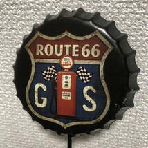 【新品】ボトルキャップ型 壁掛けフック◆ROUTE66 ガソリン GS◆アメリカン雑貨_画像3