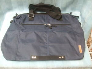  free shipping * unused National Trend bag canvas cloth navy blue 