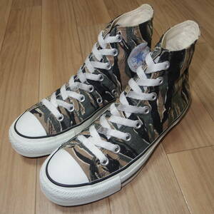 90s~00s■CONVERSE コンバース■タイガーカモ ALL STAR HI オールスター■24cm us5.5 迷彩 総柄 日本製■ハイカット ビンテージ スニーカー