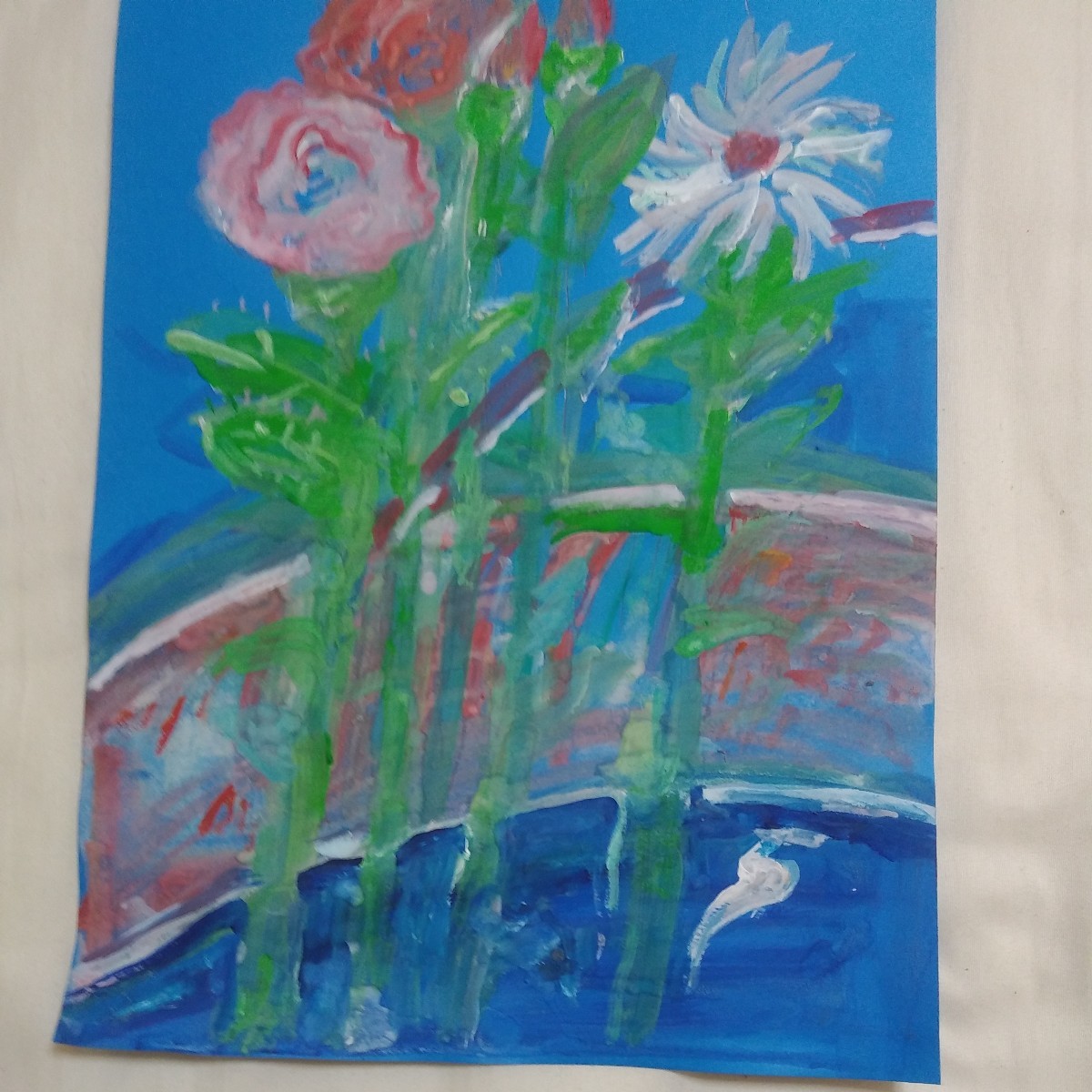 जल रंग के फूल 2, चित्रकारी, आबरंग, प्रकृति, परिदृश्य चित्रकला