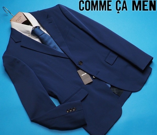 純正/新品 COMME CA MEN ストレッチラミー3ボタンジャケット 21