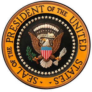 【新品】SEAL OF THE PRESIDENT OF THE UNITED STATES ステッカー ホワイトハウスギフト8cm
