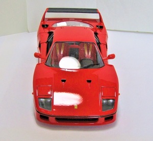 LM manner! circle eyes 4 light head light & carbon style rear spoiler other special custom F40 Ferrari 1/18 BBurago 