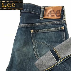 漢の定番 90年代 ビンテージ W33 Lee リー 40s 101B ストレート メンズ センター赤タグ デニム 日本製 4101 鬼ヒゲ