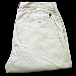 ★00s ポロ ラルフローレン ETHAN PANT ツータック コットン チノパン ライトカーキ w36 L34★185 オールド クラシック ビッグサイズ