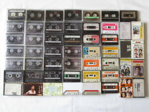 ■中古カセットテープ 使用済み まとめて 色々 51本セット DENON/TDK/SONY/konica/maxell/ 邦楽 歌謡 演歌（動作未確認）