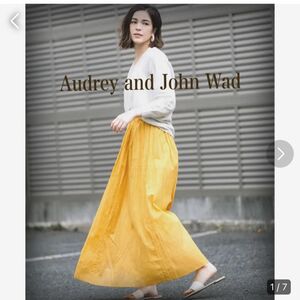 Audrey and John Wad 完売品　オーガンジーロングフレアスカート