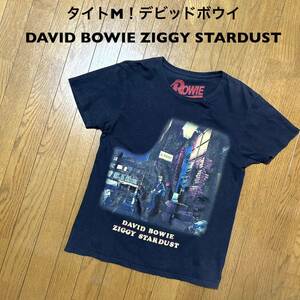 タイトMサイズ！デビッドボウイ 古着半袖Tシャツ 黒 DAVID BOWIE ZIGGY STARDUST