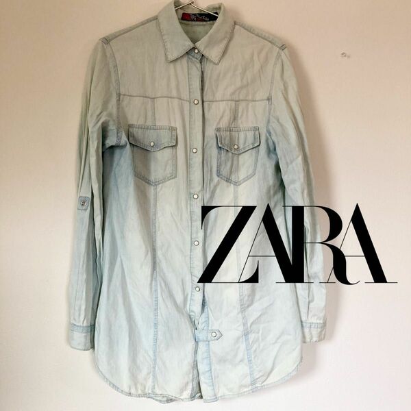 ZARA TRF ザラ レディース デニム シャツ Mサイズ デニムシャツ