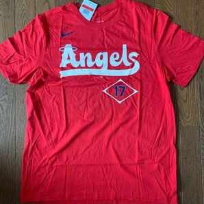 最終グッズ MLB公式 エンジェルス 大谷翔平 ナイキ 名前背番号付き Tシャツ Lサイズ