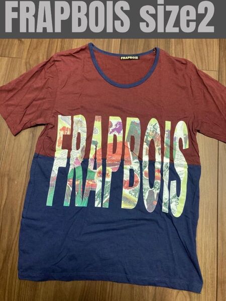 FRAPBOIS(フラボア)/バイカラー切り替え デカロゴ 半袖カットソー 2