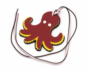  Loewe paulazibi The Octopus octopus charm key holder key ring bag pink leather 