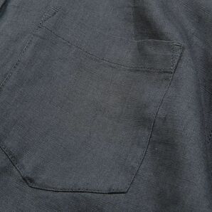 yh c上着2206 ブラック Lサイズ ワイシャツ トップス カーディガン チュニック 麻100％ リネン ゆったりとした 通気性抜群(0)の画像8
