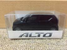 【非売品　カラーサンプル】 スズキ　新型 アルト　ALTO　SUZUKI プルバックカー　黒　ミニカー　LEDライト点灯_画像1